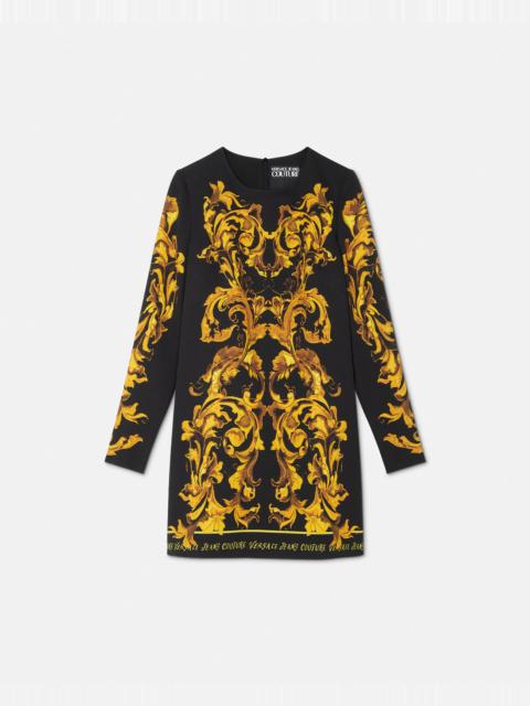VERSACE JEANS COUTURE Porcelain Barocco A-line Mini Dress