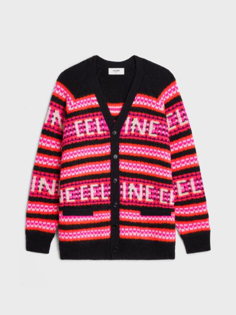 CELINE CELINE CARDIGAN IN SKI JACQUARD WOOL