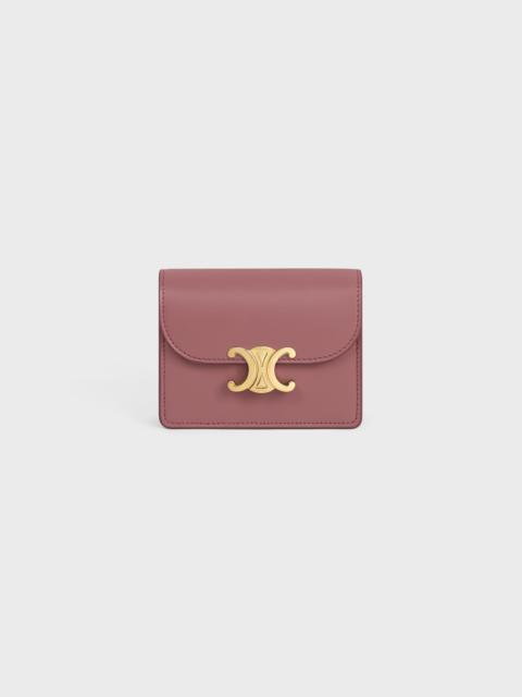 CELINE BUSINESS CARD HOLDER TRIOMPHE in SHINY CALFSKIN