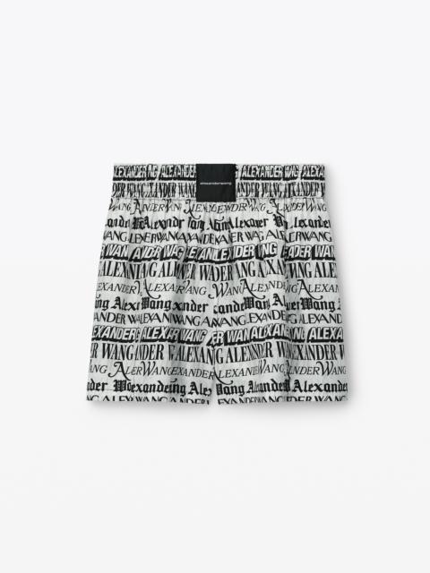 Alexander Wang Newspaper Print Boxer Short