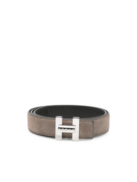 HOGAN H-buckle suede belt