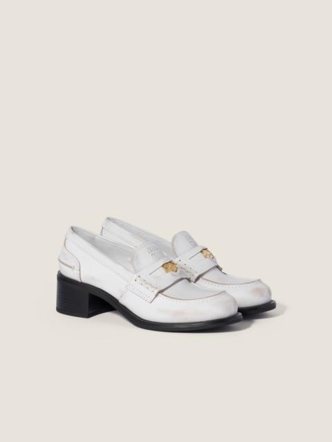 Miu Miu Decò calf leather loafers