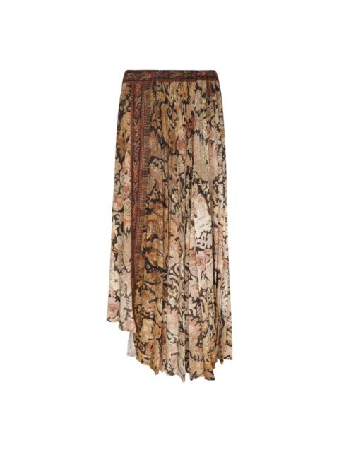 Pierre-Louis Mascia Floral Tapestry Print Midi Skirt