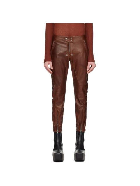 Brown Luxor Leather Pants