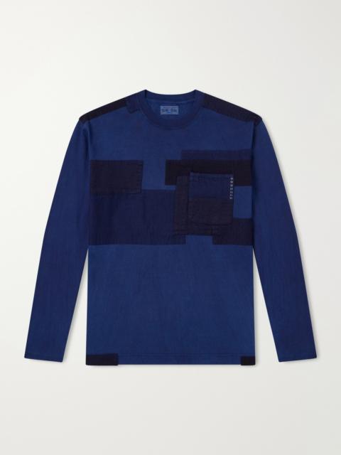 Blue Blue Japan Nenrin Patchwork Cotton-Jersey T-Shirt