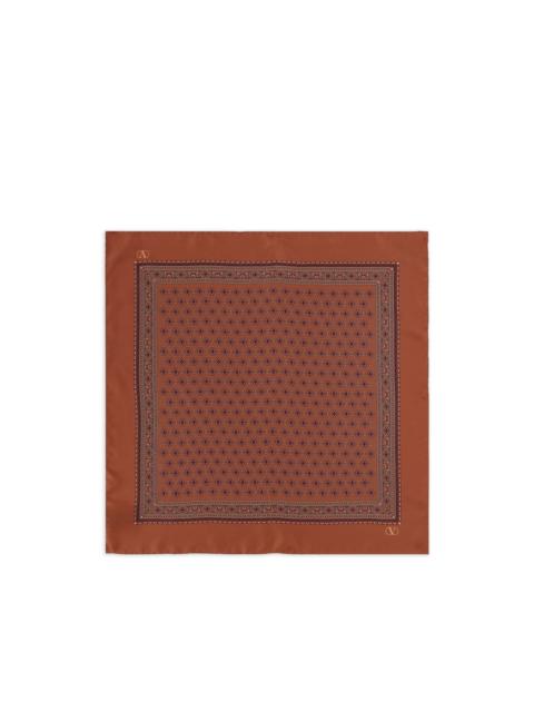 Valentino V-logo geometric-print scarf