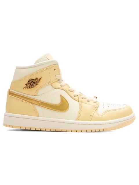 Jordan Air Jordan 1 Mid "Pale Vanilla / 코코넛 밀크 / 돛 / 금속 골드"스니커