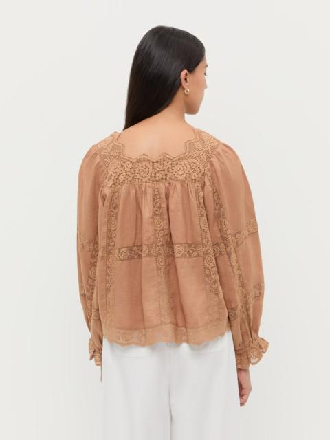 LOEFFLER RANDALL Pauline Embroidered Lace Blouse