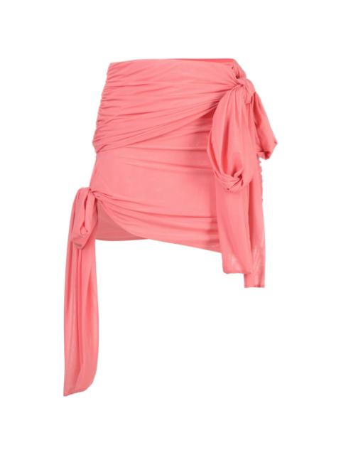 Blumarine sash-detailing asymmetric miniskirt
