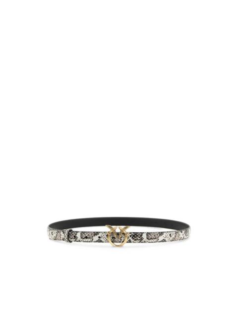 PINKO Love Birds python-print belt