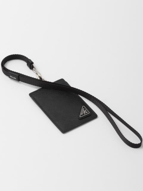 Prada Saffiano leather badge holder