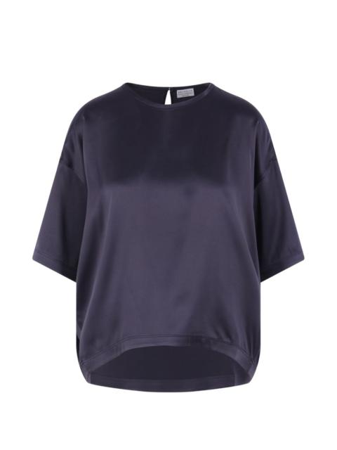 Brunello Cucinelli silk-satin blouse