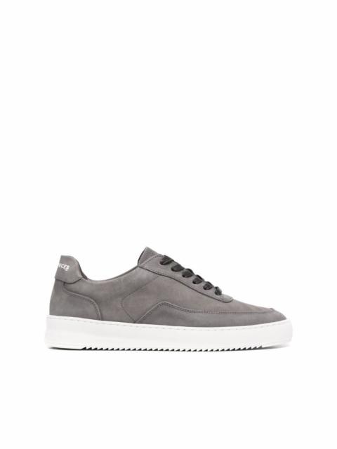 leather low-top sneakers