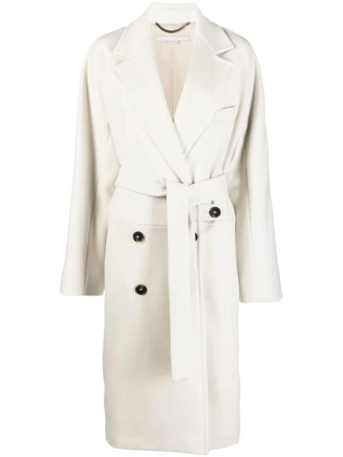 Stella McCartney wool double-breasted tied-waist coat