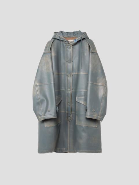 Maison MIHARAYASUHIRO SYNTHETIC LEATHER HOODED COAT
