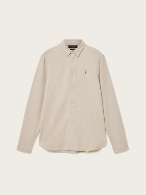ALLSAINTS BIRCHWOOD RAMSKULL LONG SLEEVE CORDUROY SHIRT
