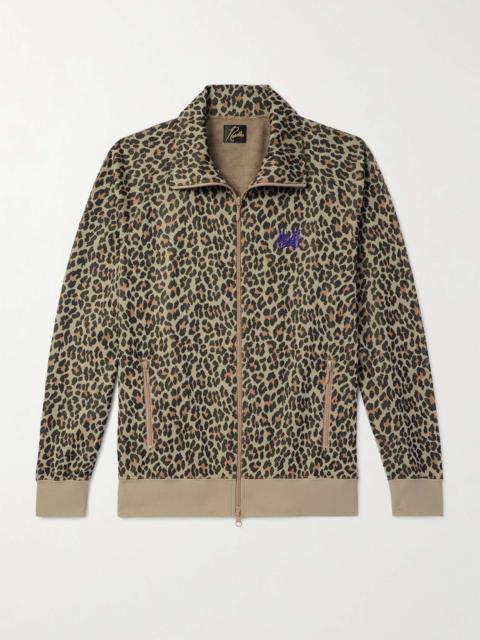NEEDLES Logo-Embroidered Leopard-Print Jersey Track Jacket