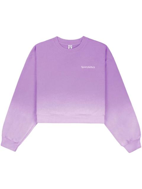 Sporty & Rich Dip Dye logo-embroidered sweatshirt
