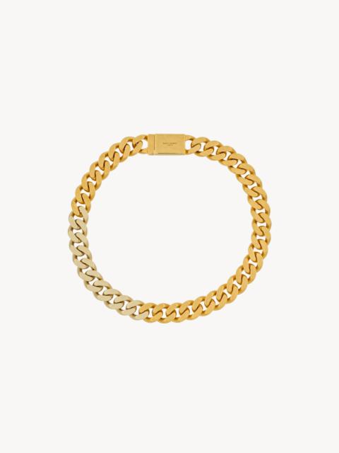 SAINT LAURENT two-tone chain necklace in metal