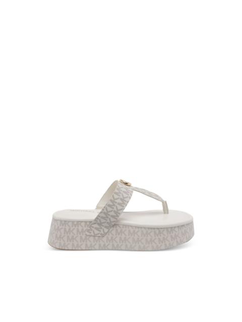 MICHAEL KORS logo-detail round-toe sandals