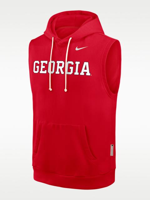 Nike Georgia Sideline Men's Nike Dri-FIT College Sleeveless Pullover Hoodie