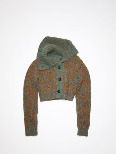 Acne Studios Ribbed cardigan - Rust brown/multi