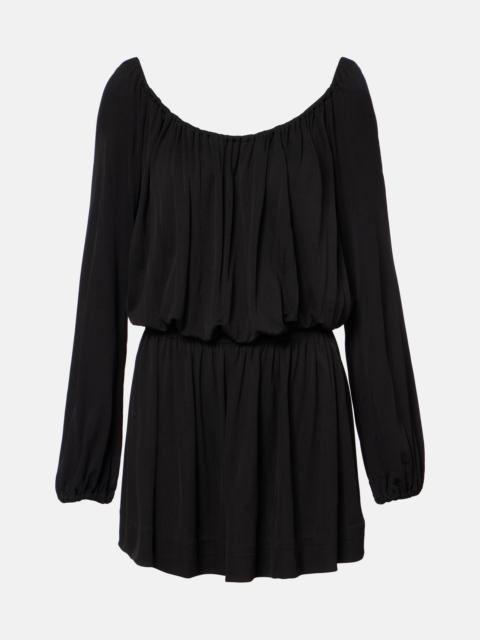 SAINT LAURENT Draped jersey minidress