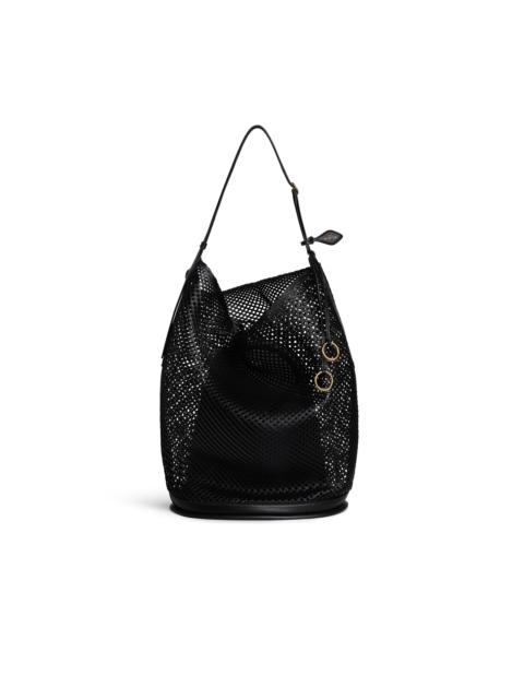 Alaïa HIP LARGE BUCKET BAG IN LEATHER NET