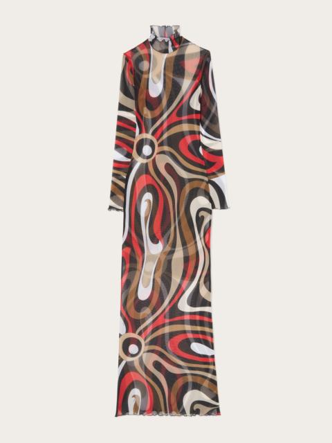 PUCCI MARMO PRINT TULLE DRESS