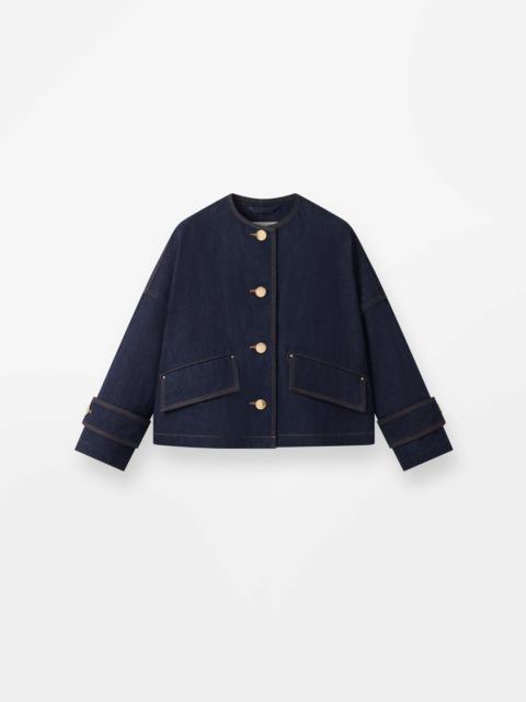 ジャケット・アウター Mackintosh HUMBIE DENIM JACKET LEO Womens Humbie Collarless Denim Jacket – Mackintosh