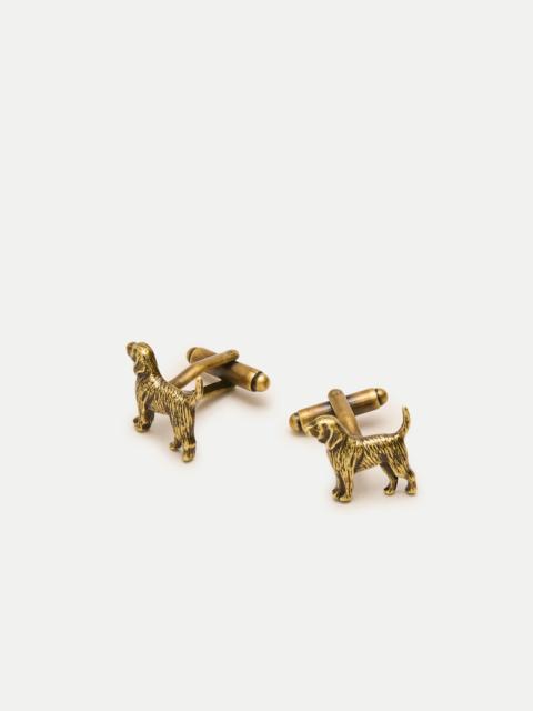 J.CREW Brass dog cuff links