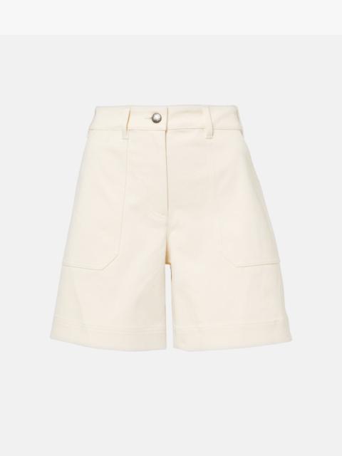 Cotton gabardine shorts
