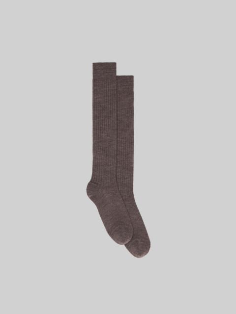 The Frankie Shop Sulza Thin Ribbed Socks - Taupe
