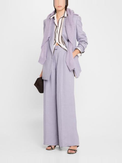 Brunello Cucinelli Double-Breasted Linen Gabardine Blazer
