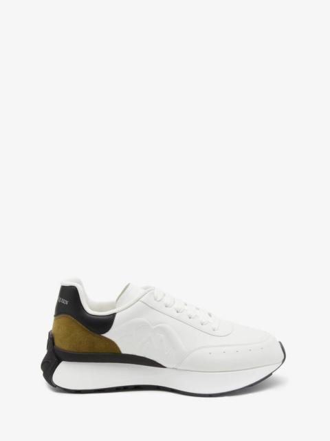 Men's Sprint Runner in White/black/khaki