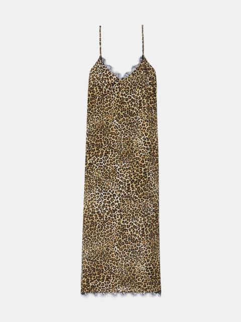 The Kooples PRINTED LONG SILK-BLEND SLIPDRESS