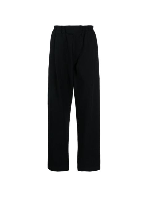 elasticated-waistband cotton trousers