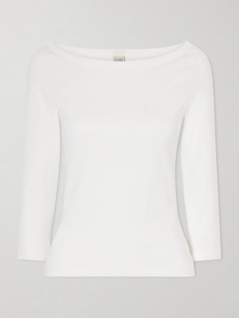 FLORE FLORE Steffi Ribbed Organic Cotton-jersey T-shirt