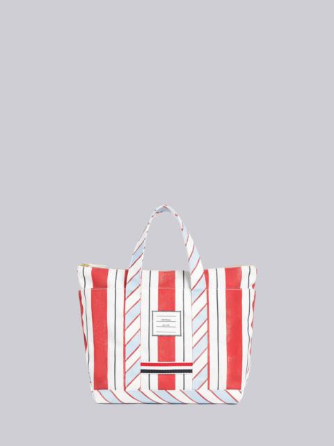Washed Striped Canvas Small Tool Tote