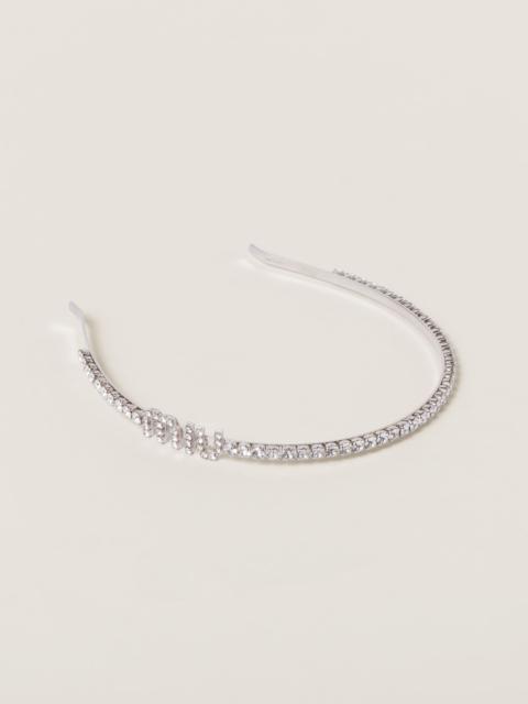 Rigid crystal headband