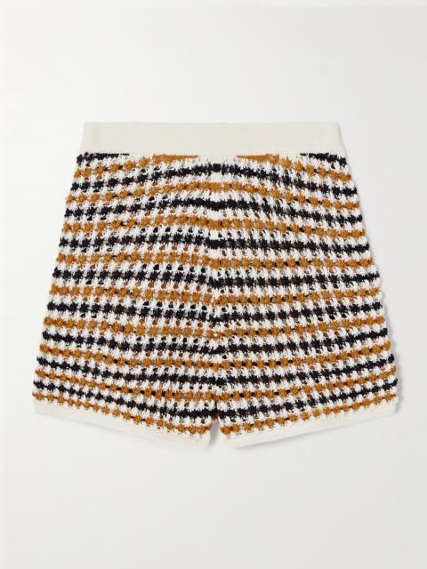 ERES Disco Open-knit Cotton-blend Shorts