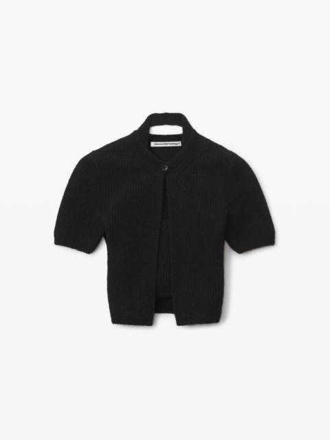 Alexander Wang SHORT-SLEEVE TWINSET CARDIGAN