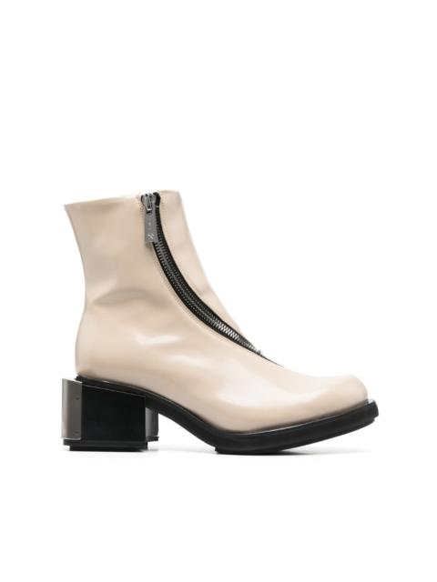 Ergonomic zip-up ankle boots