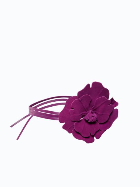 PINKO BELT WITH 15 CM SUEDE FLOWER