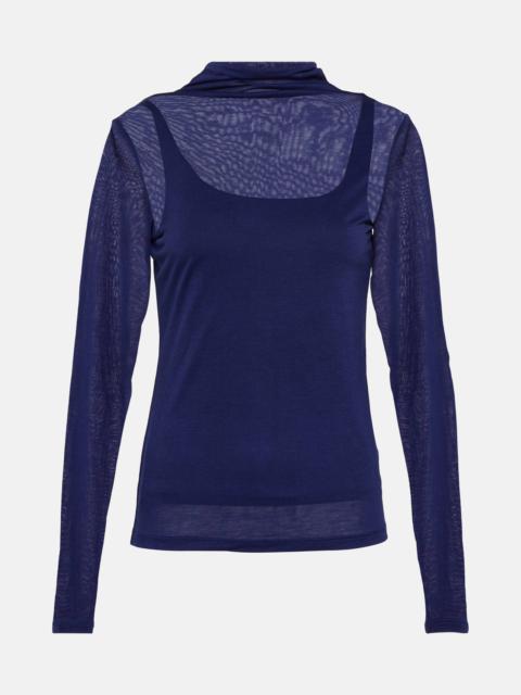 Knitted turtleneck top