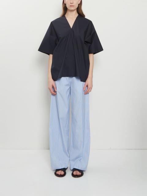 Plan C Striped Cotton Popeline Pants
