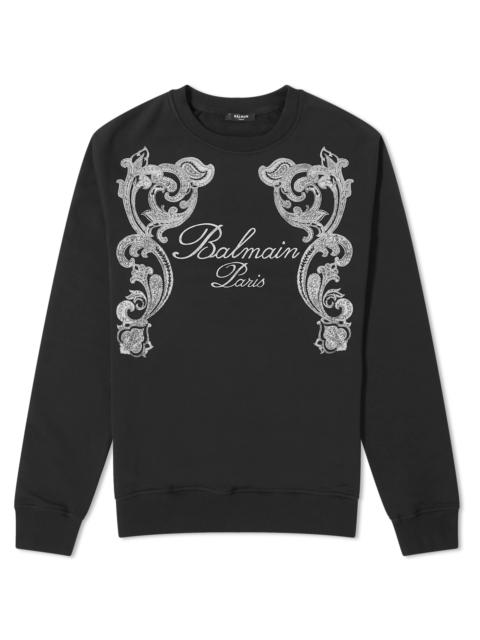 Balmain Signature Paisley Print Crew Neck Sweat