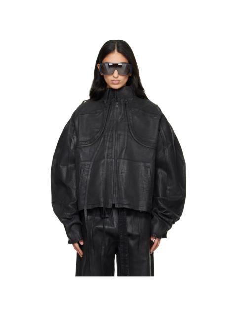 OTTOLINGER Black Glazed Denim Zip Jacket