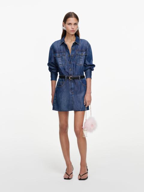 self-portrait Lightweight Denim Mini Dress
