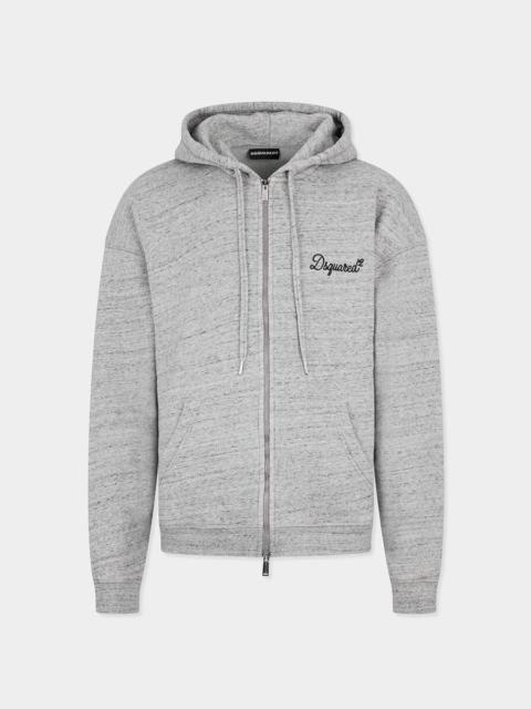 DSQUARED2 DSQUARED2 SIGNATURE RELAX FIT ZIPPED HOODIE